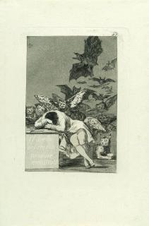 Francisco de Goya - El sueño de la razón produce monstruos (Der Schlaf der Vernunft gebiert Ungeheuer)