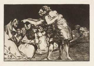 Francisco de Goya - La que mal marida nunca le falta que diga.