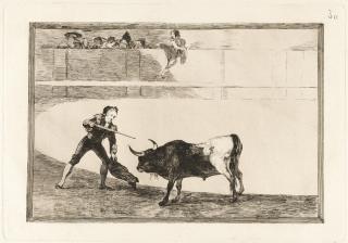 Francisco de Goya - Pedro Romero matando á toro parado (Pedro Romero tötet den stillstehenden Stier)