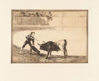 Francisco de Goya - Pedro Romero matando á toro parado (Pedro Romero tötet den stillstehenden Stier)