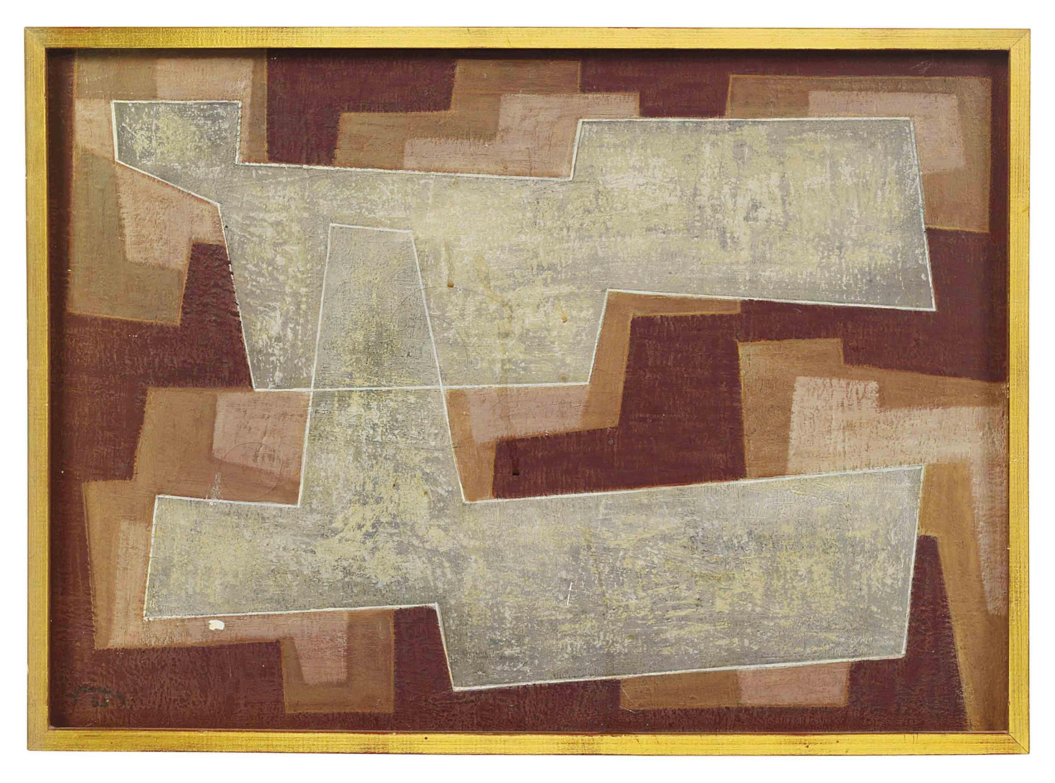 Francisco Farreras - Composición en rojo y blanco