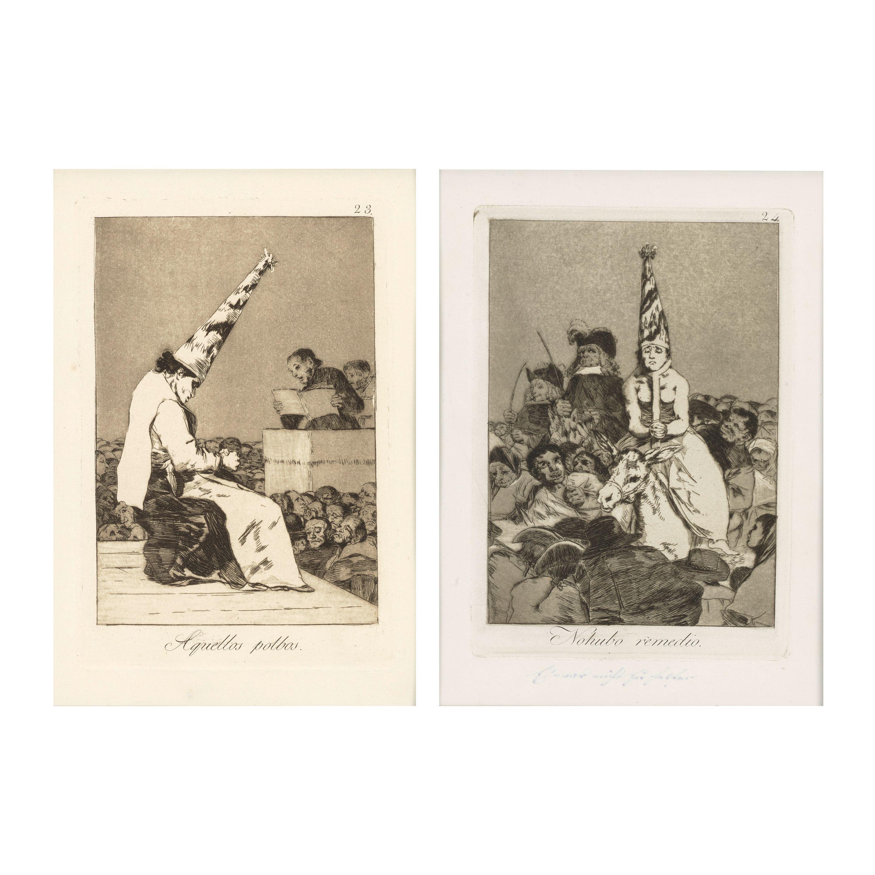 Francisco José de Goya y Lucientes - Aquellos polbos (Those Specks of Dust); No hubo remedio (Nothing Could Be Done About It), from Los caprichos (The Whims) (2 works)