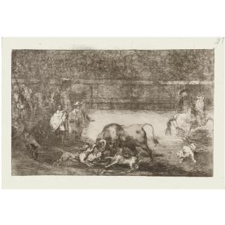 Francisco José de Goya y Lucientes - The Dogs Let Loose On The Bull (D. 259; H. 239)