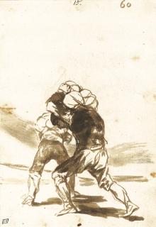 Francisco José De Goya Y Lucientes - Two Men Carrying Heavy Bundles, Seen From Behind