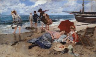 Francisco Miralles Y Galup - En la playa