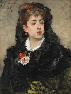 Francisco Miralles Y Galup - Portrait Of A Spanish Beauty