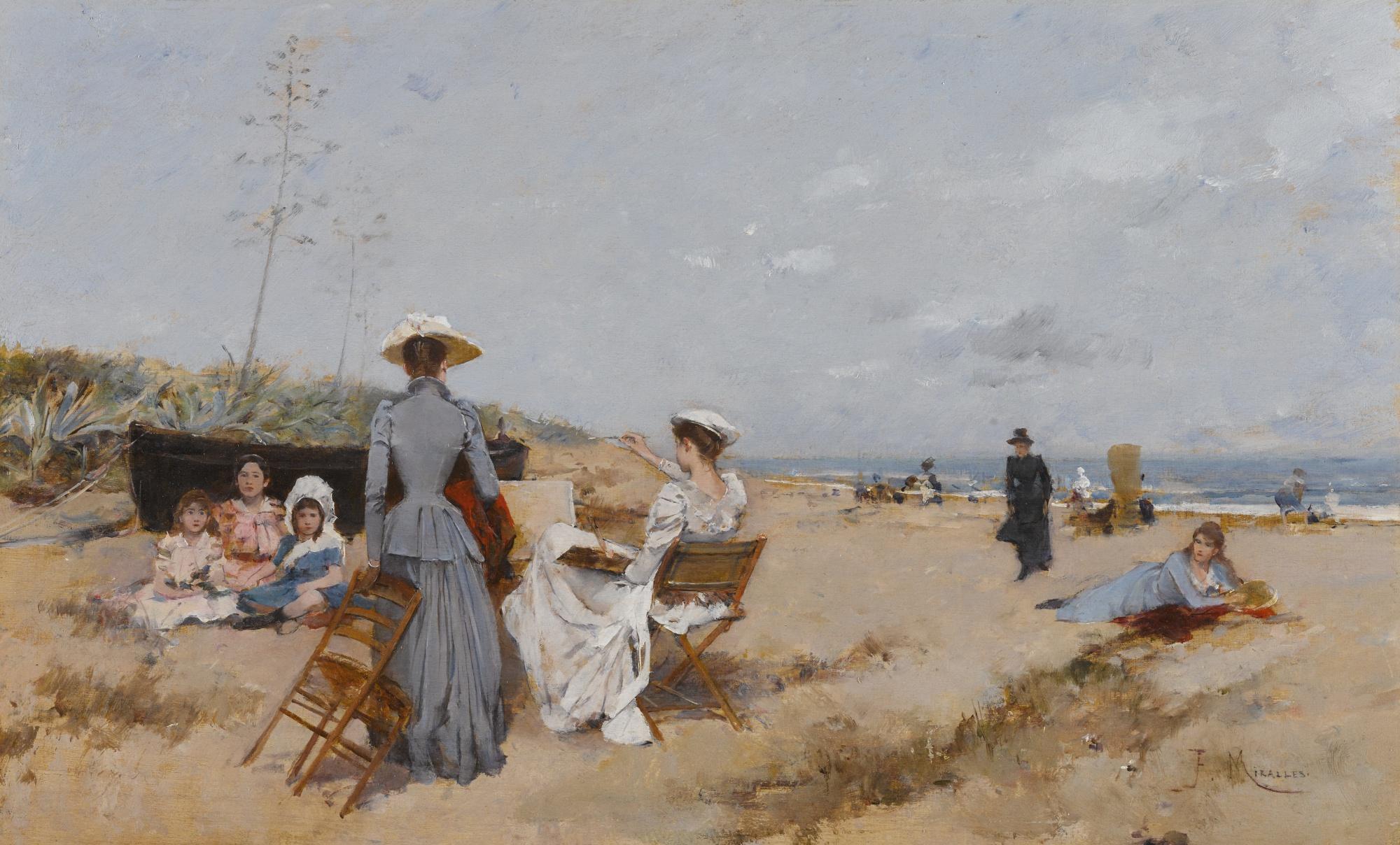 Francisco Miralles - Spanish painting On The Beach