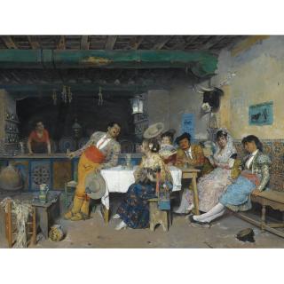 Francisco Peralta Del Campo - Spanish amusement In The Tavern