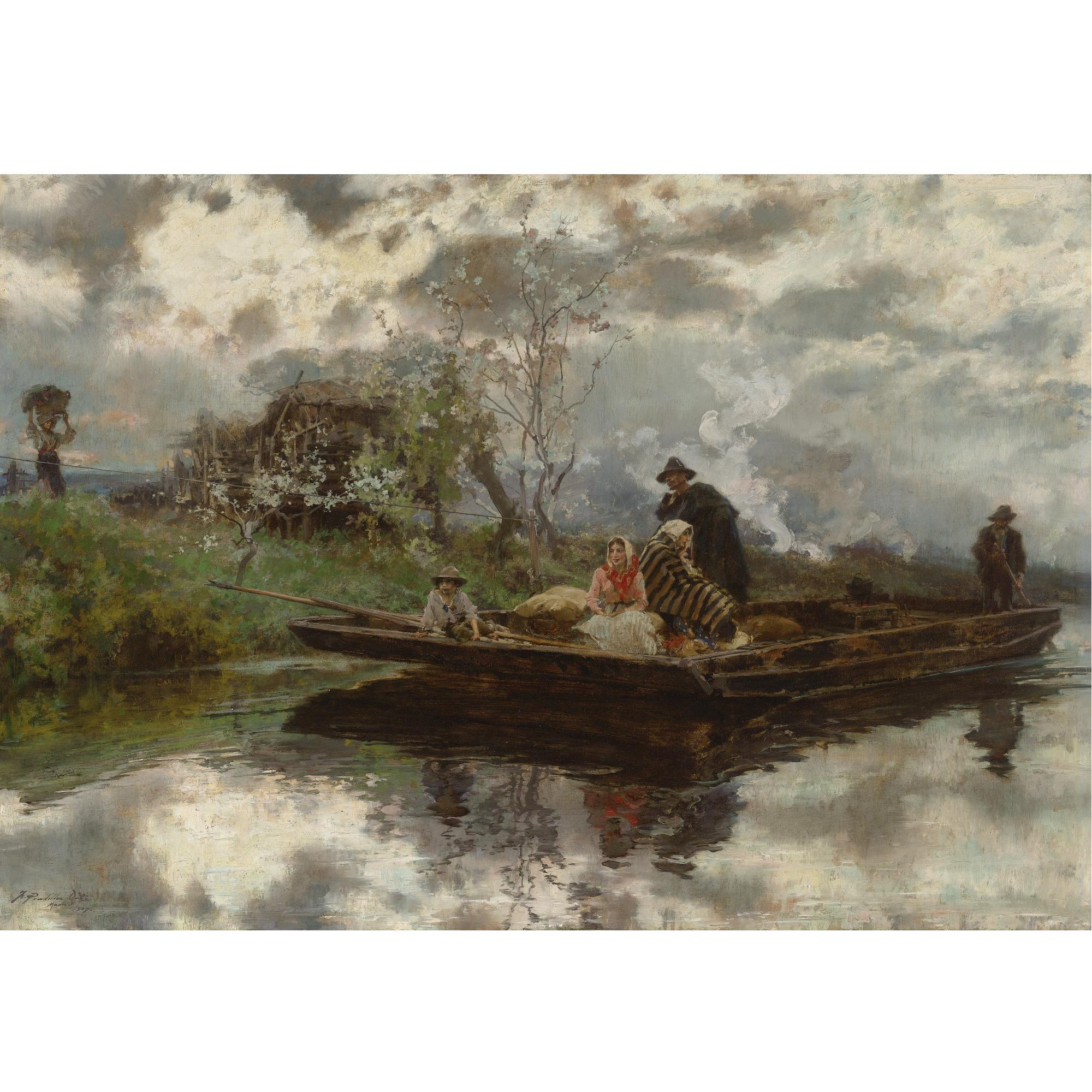 Francisco Pradilla y Ortiz - Spanish Spring\'S Fog In Italy