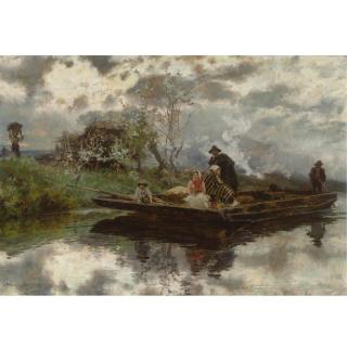 Francisco Pradilla y Ortiz - Spanish Spring\'S Fog In Italy