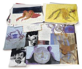 Francisco Toledo - A group of illuminated letters and photographs to gallerist Antonio Souza