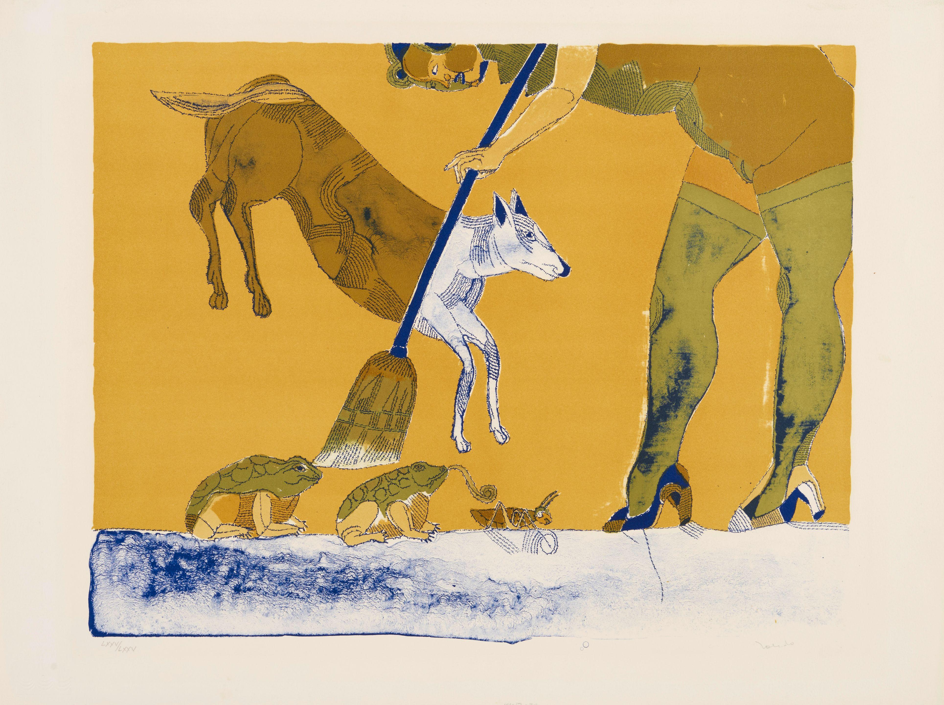 Francisco Toledo - Sweeping the Frogs, from the Cowboy Series