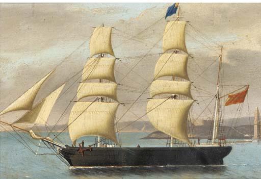 Francisco Vidal - A Spanish barque making sail out of Port Mahon, Minorca