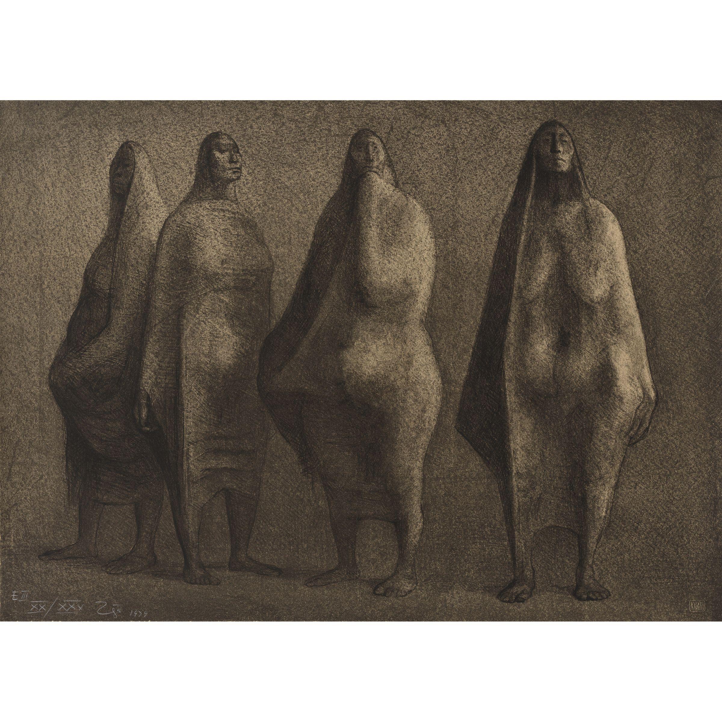 Francisco Zúñiga - Cuatro figuras de píe