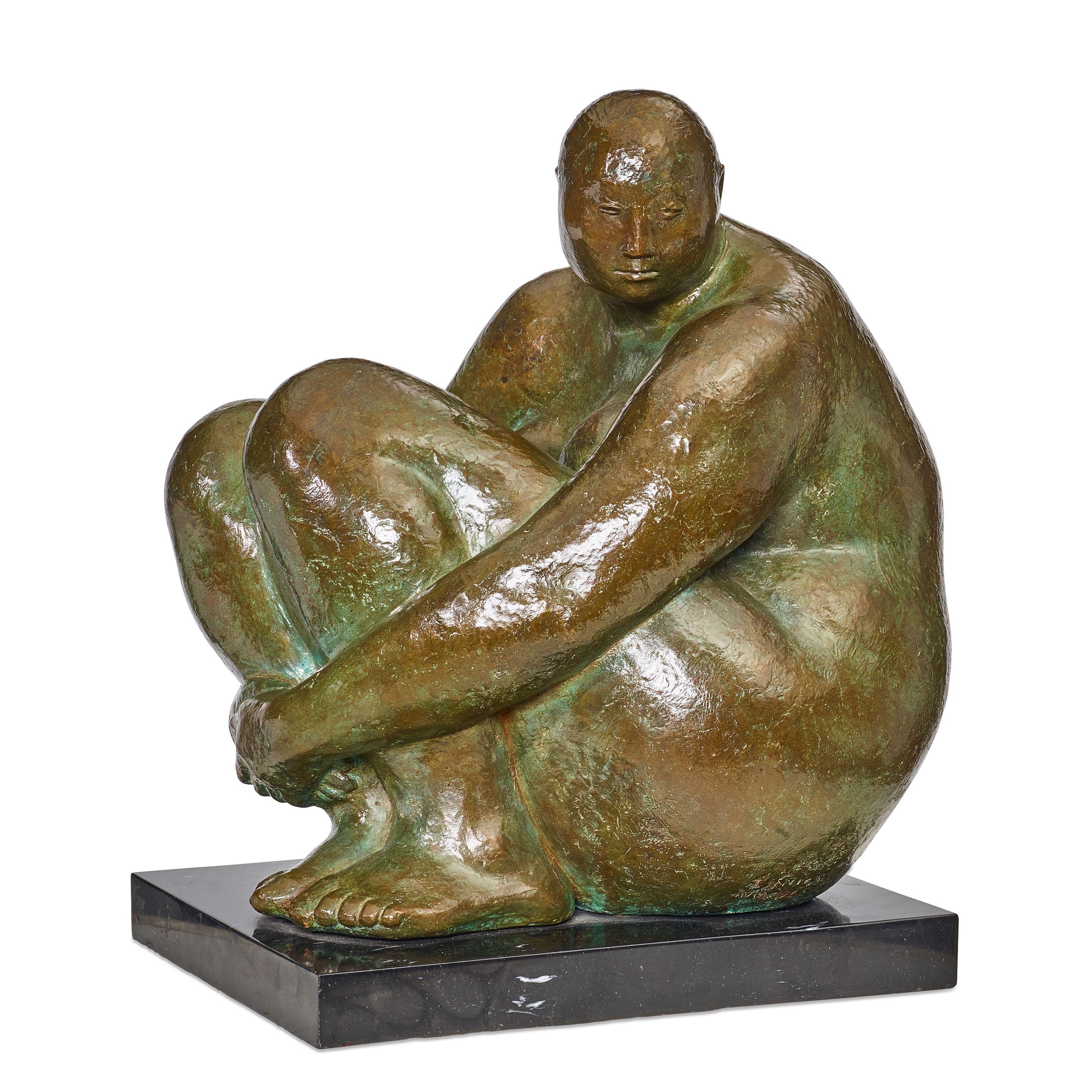 Francisco Zúñiga - Desnudo Abrazándose las Piernas