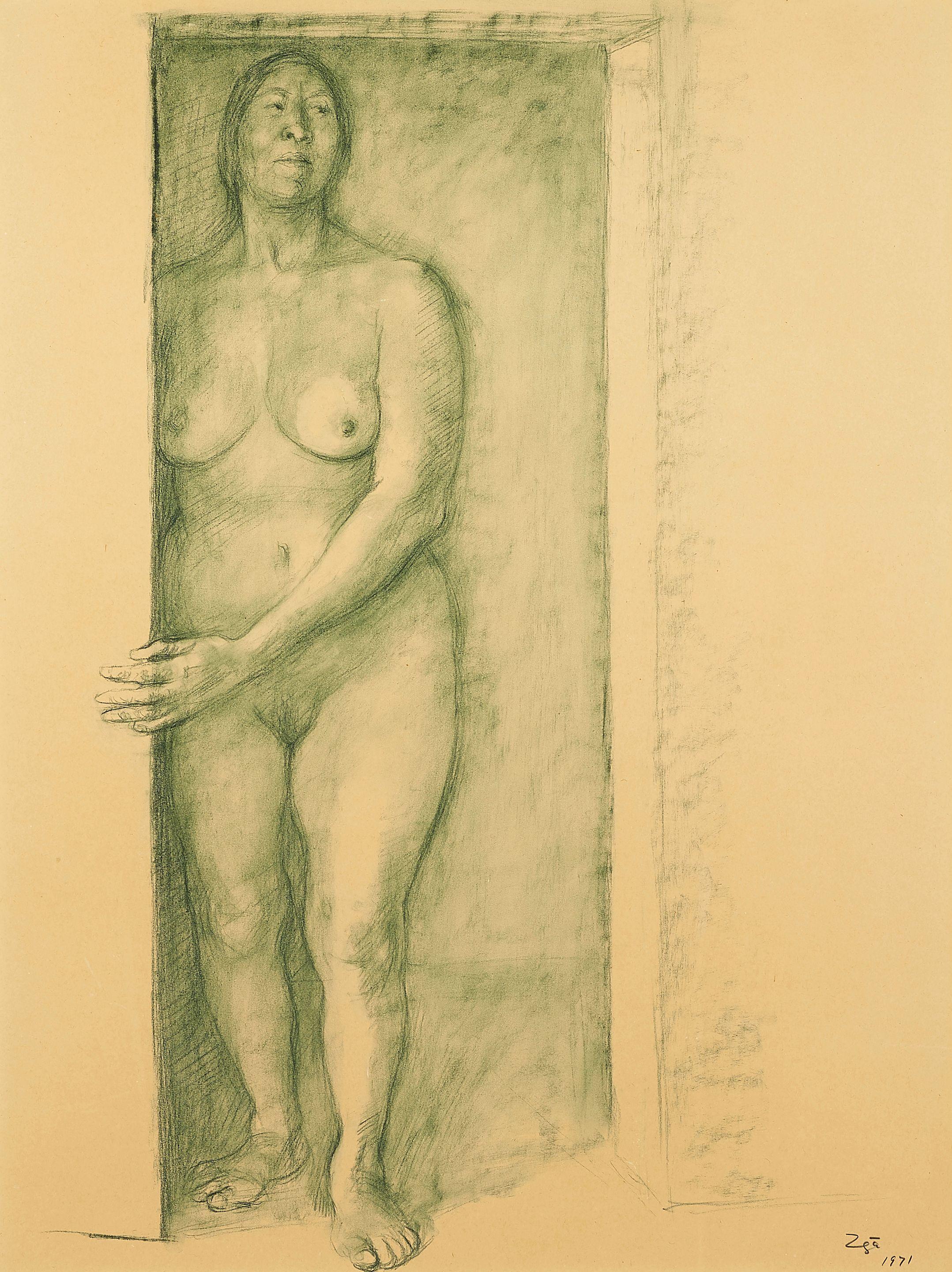 Francisco Zúñiga - Desnudo en la Puerta [Nude at the Door]