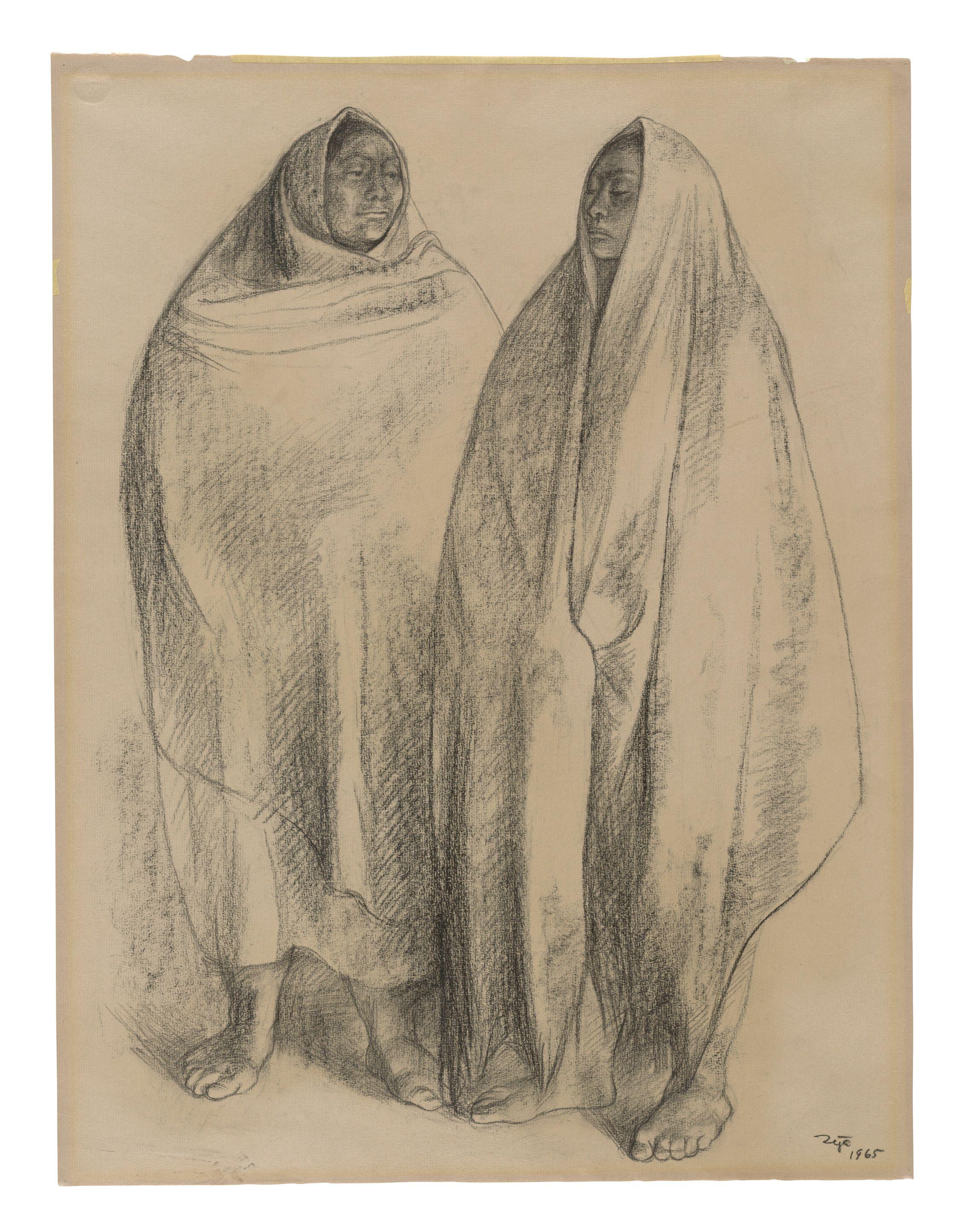 Francisco Zúñiga - Dos mujeres de pie