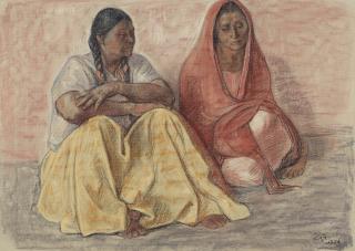 Francisco Zúñiga - Dos mujeres sentadas