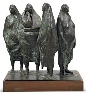 Francisco Zúñiga - Grupo de cuatro mujeres de pie