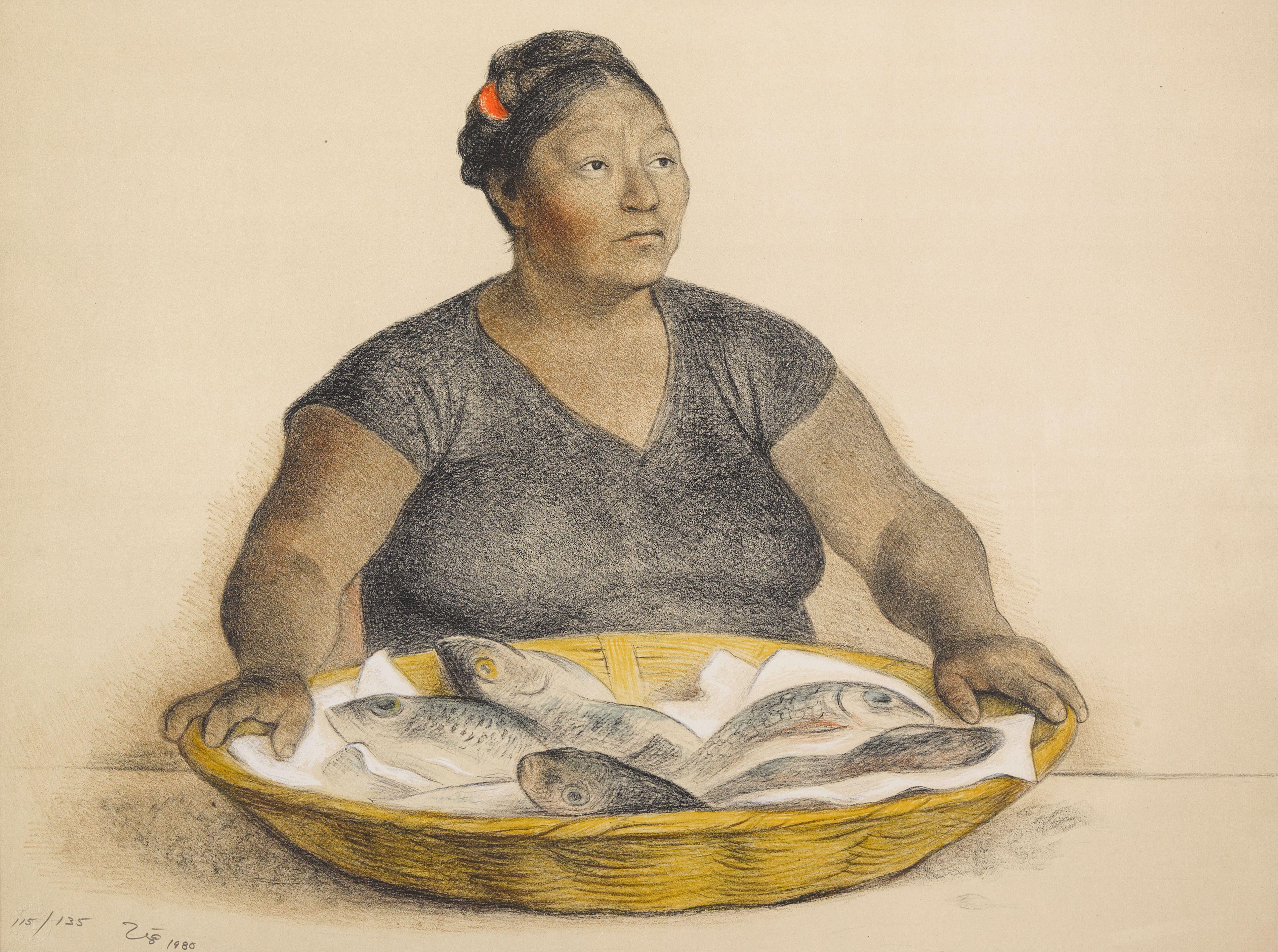 Francisco Zúñiga - Mujer con Pescados