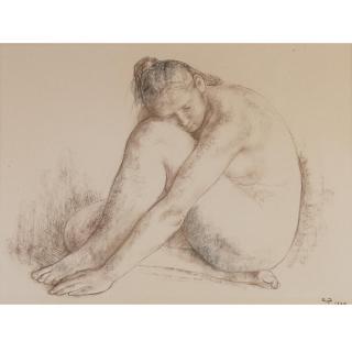 Francisco Zúñiga - Seated Female Nude