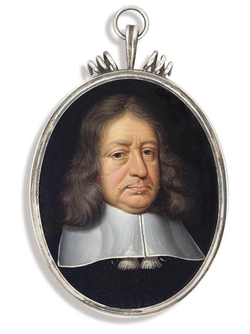 Franciszek Smiadecki - A gentleman, in black cloak, white lawn collar with tassels, moustache and long greying hair