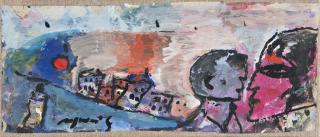 Franco Rognoni - Paesaggio con figure