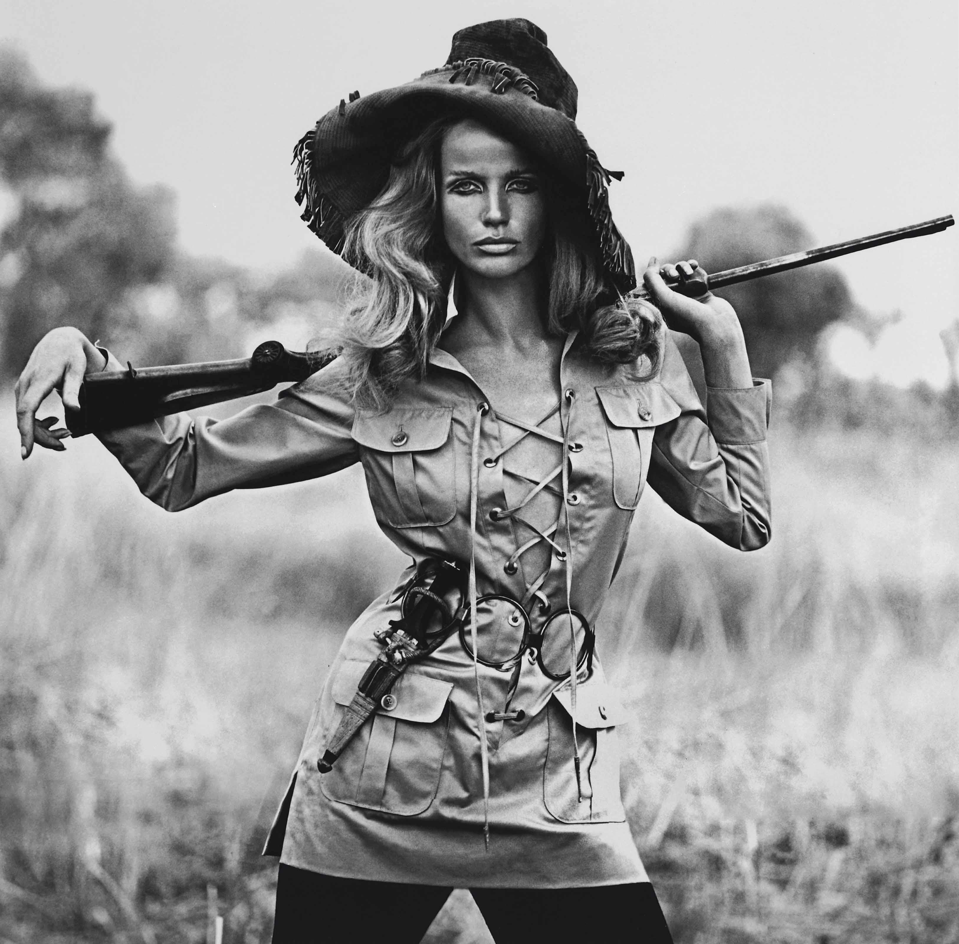 Franco Rubartelli - Veruschka in Yves Saint Laurent Safari, 1968
