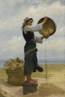 François Alfred Delobbe - French woman Sifting
