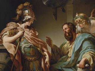 François-André Vincent - Alcibiade et Socrate  ou  Alcibiade recevant des leçons de Socrate