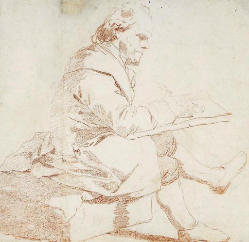 François-André Vincent - An artist sketching