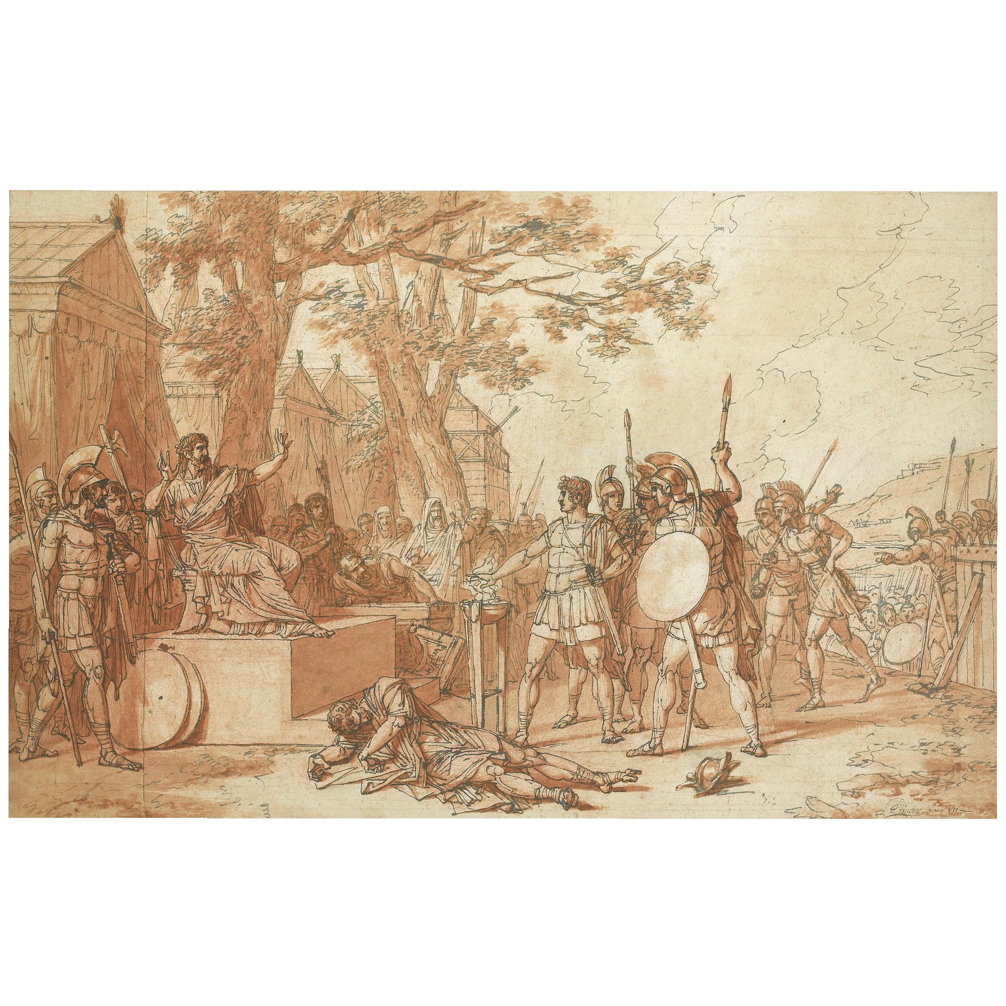 François-André Vincent - Mucius Scaevola Before King Porsena