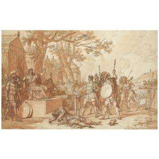 François-André Vincent - Mucius Scaevola Before King Porsena