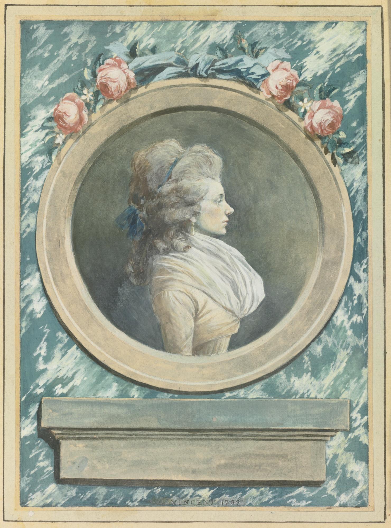 François-André Vincent - Portrait Of A Lady In Profile