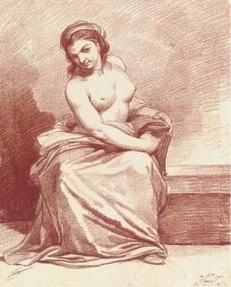 François-André Vincent - Une Femme Nue Assise, Éventuellement Marie-Gabrielle Capet