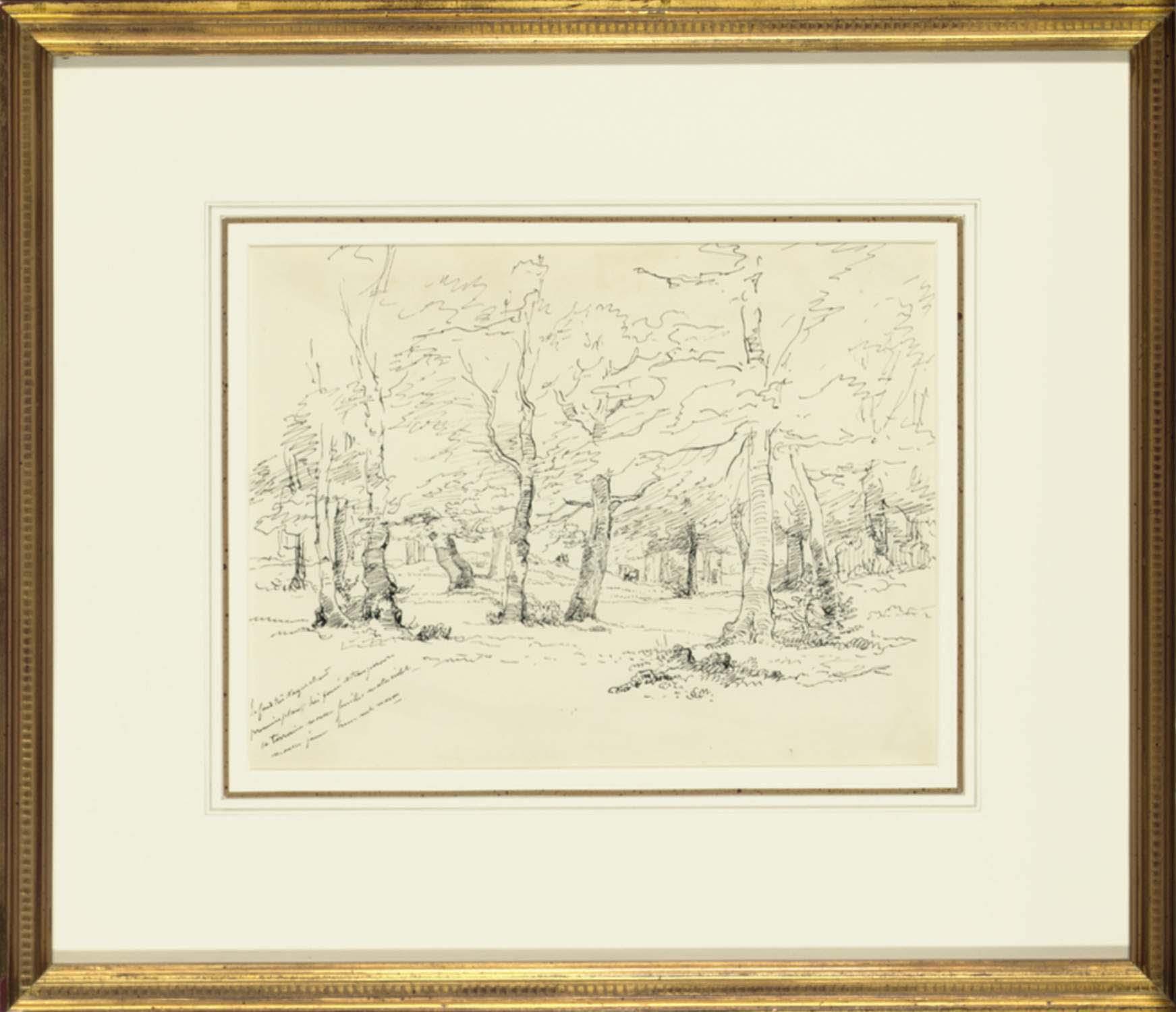 François Auguste Ortmans - Cows in a forest