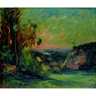 François-Auguste Ravier - Paysage Aux Rochers