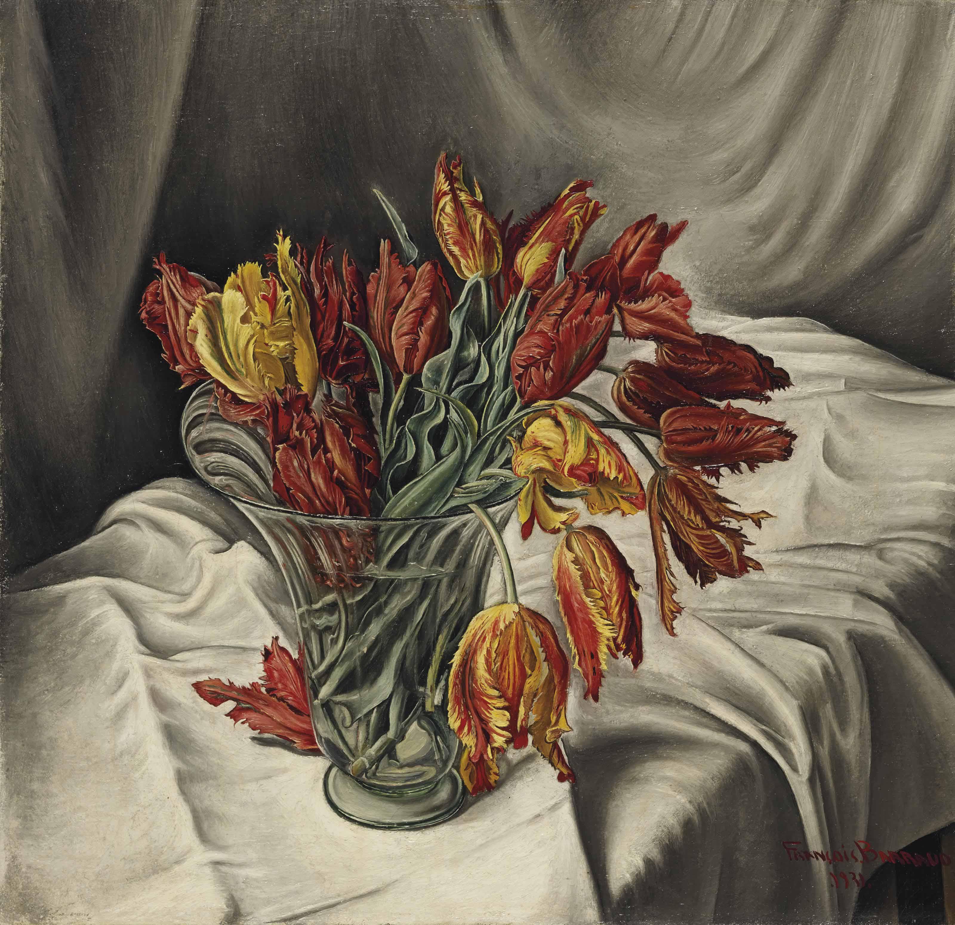 Francois Barraud - Tulipes perroquets, 1931