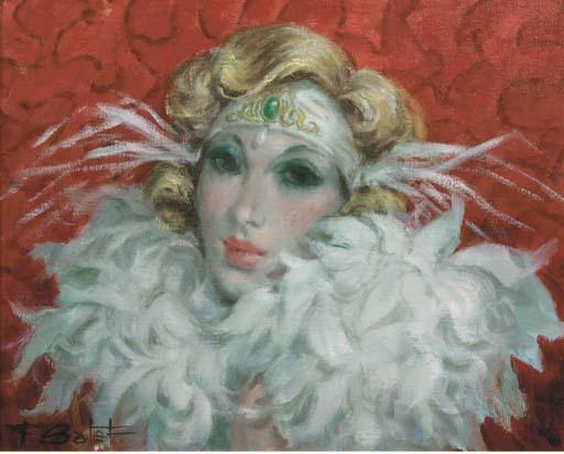 François Batet - Sur fond rouge