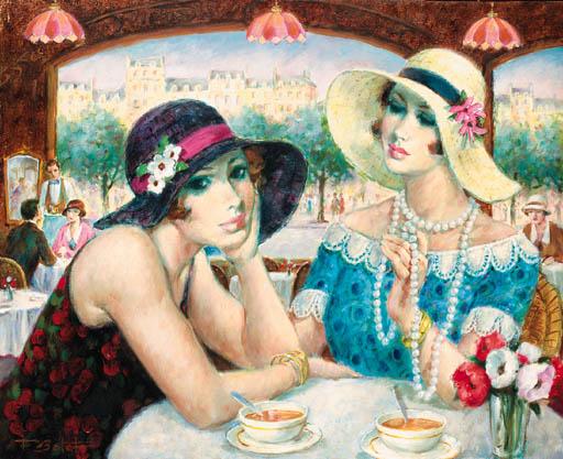 François Batet - Terrasse à Paris