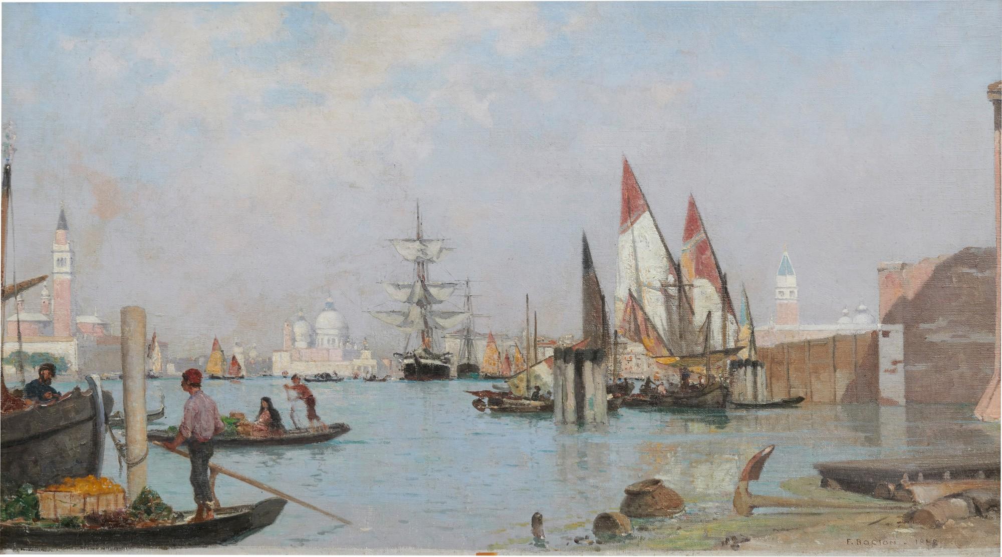 François Bocion - Le port de Venise, 1882