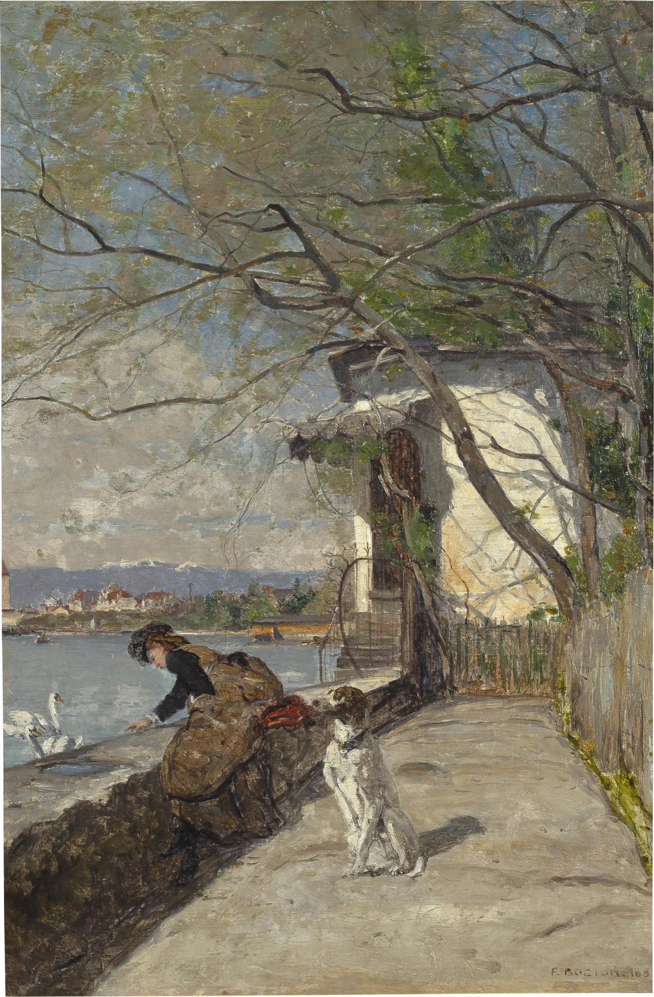 François Bocion - Le repas des cygnes, 1883