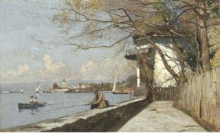 Francois Bocion - Pêcheur sur le Denantou, 1883