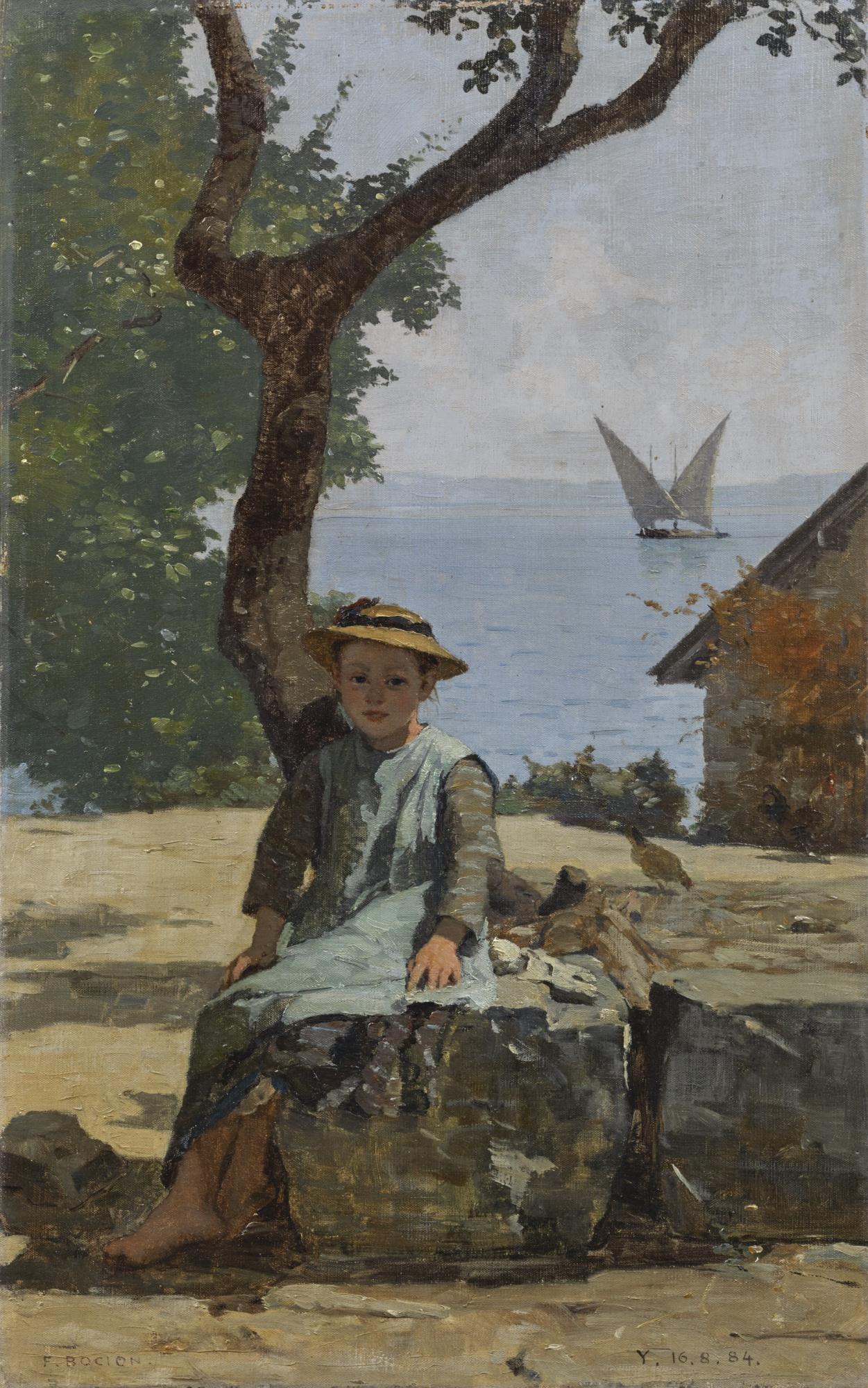 François Bocion - Petite Savoyarde À Yvoire, 1884