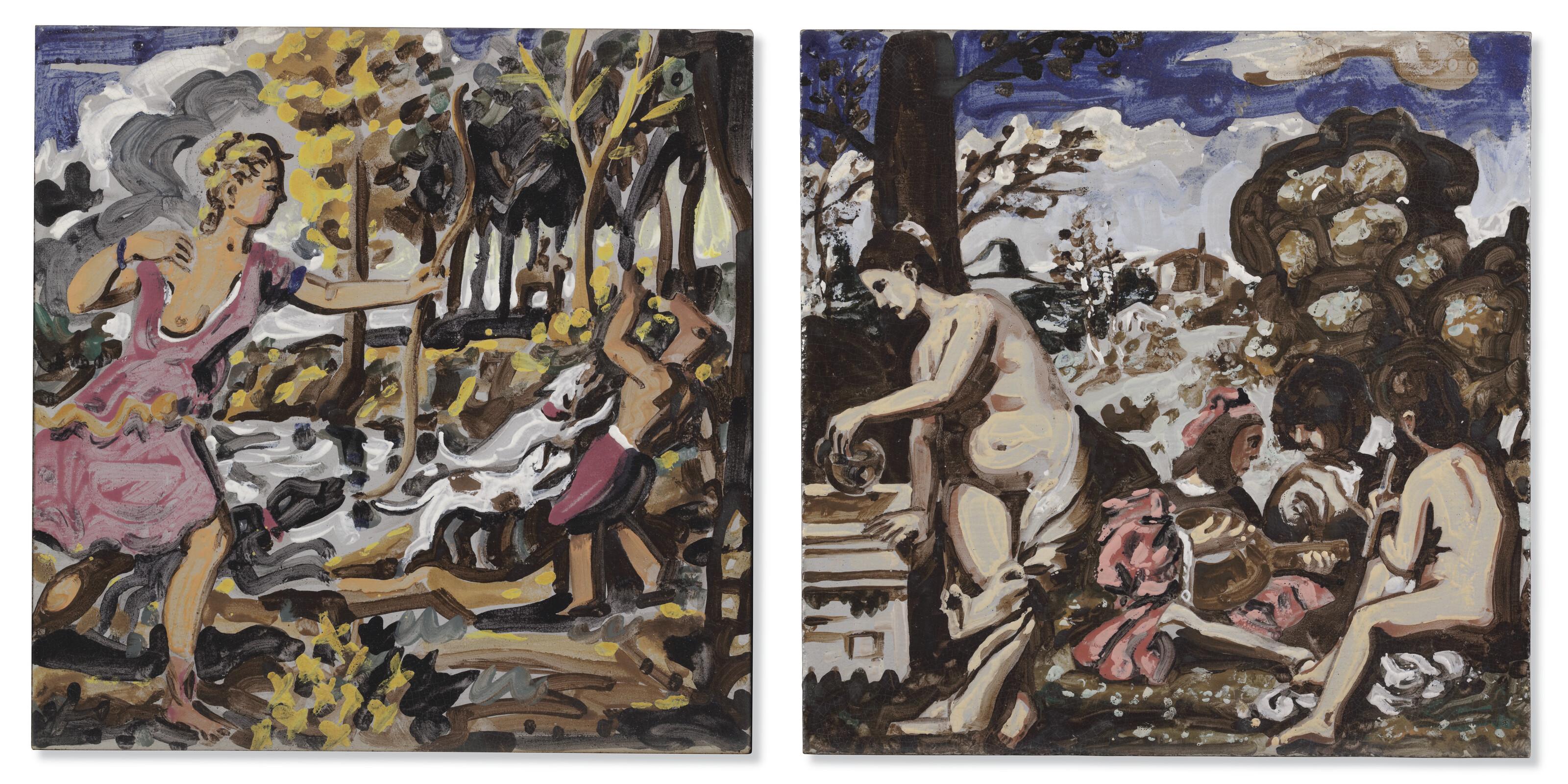 Francois Boisrond - (i) La mort d\'Acteon (ii) Le concert champêtre