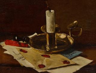 François Bonvin - Nature morte à la bougie
