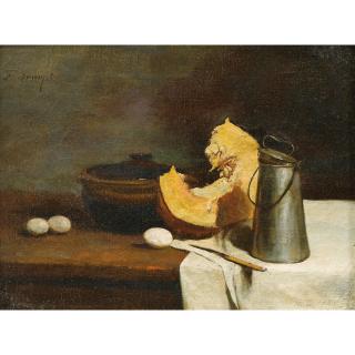 François Bonvin - Nature Morte À La Citrouille
