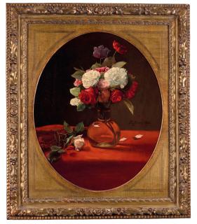 Francois Bonvin - Nature Morte Au Vase De Fleurs