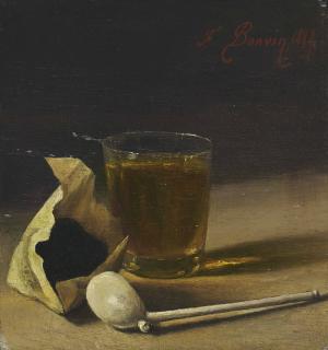 François Bonvin - Still Life with a Pipe