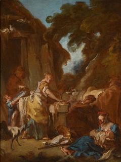 François Boucher - A Study For La Ferme